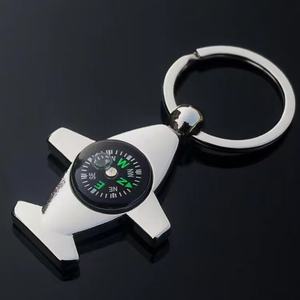Gantungan kunci kompas penerbangan kustom, gantungan kunci logam untuk hadiah <span class=keywords><strong>Pilot</strong></span> dengan ukiran paduan seng hadiah promosi Aksesori Perjalanan - Product Image 3