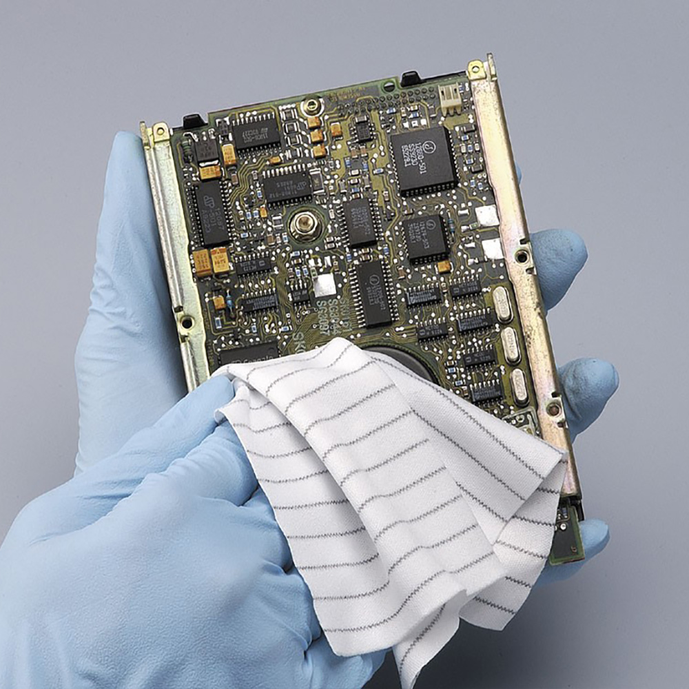 Промышленные чистящие антистатические салфетки из полиэстера