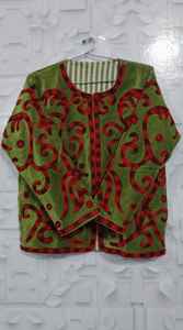 Chaqueta de terciopelo Suzani larga estilo vintage, elegante y casual para mujer, abrigo de invierno bordado a mano, cárdigan acogedor, vestido playero. - Product Image 3