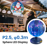 Écran sphérique LED couleur portable P2.5 0.3m intérieur/extérieur avec indice de protection IP65, garantie de 2 ans pour la publicité dans les centres commerciaux