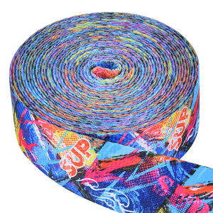 High Strength Good Color Fastness Silk Screen Jacquard Dye Sublimation Custom Logo Garment Use Flat Herringbone <strong>Cotton</strong> <strong>Webbing</strong> - Product Image 2