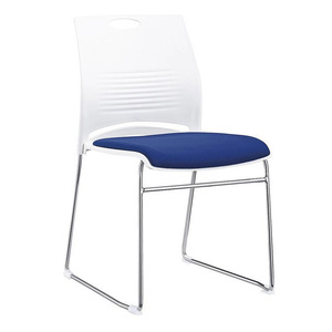 Office <b>Chair</b> With Green <b>Pad</b> Stackable Commercial Use Conventional Backrest Four Legged Non Foldable - Product Image 3