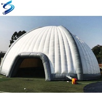 Tente de scène extérieure gonflable pliable et imperméable pour jardin d'hiver, camping, igloo, dôme, bar