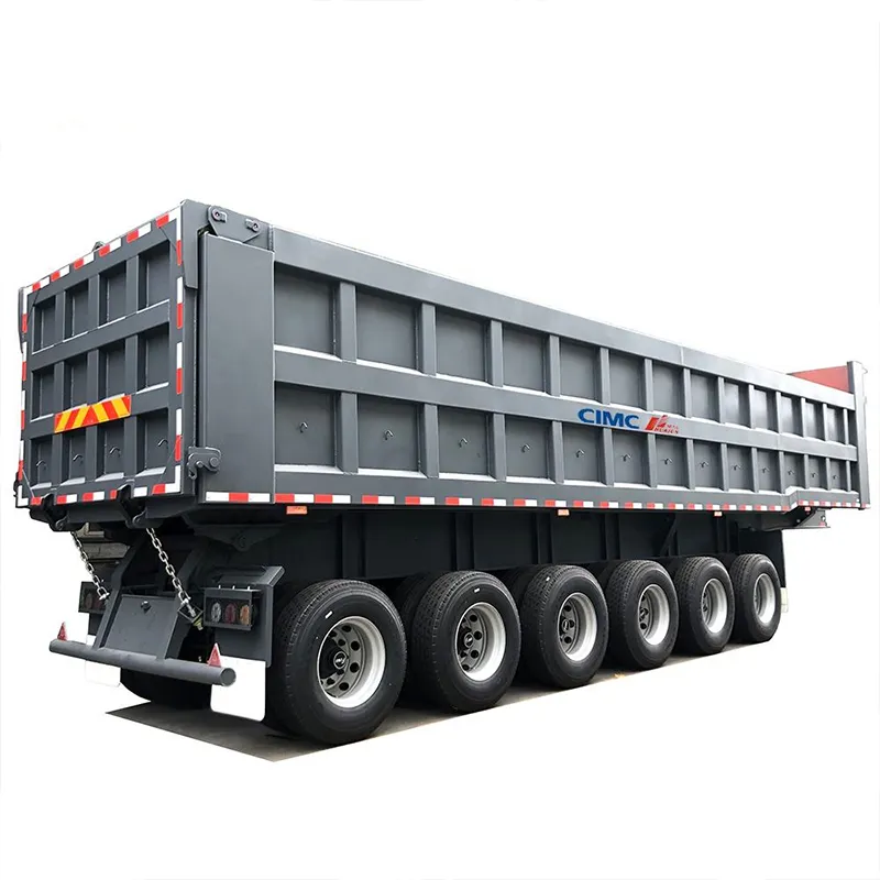 CIMC Utility 6 Eixos Trailer Vehicle Tipping Semi Trailers para Gana Market