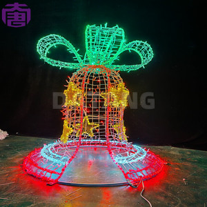 Guirlandes lumineuses de Noël LED en forme de cloche 3D, décoration de fête, extérieur, IP65, étanche, contrôle sans fil - Product Image 5
