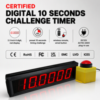 GANXIN Genauer 10-Sekunden-Challenge-Spiel-Timer mit 2,3 Zoll LED-Digitalanzeige und Kabelgebundenem Druckknopf für Start, Pause und Reset