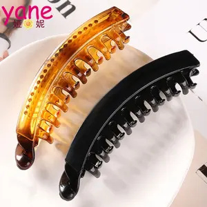 Wholesale women black and tortoise plastic banana hair claws and Vertical clamp for women