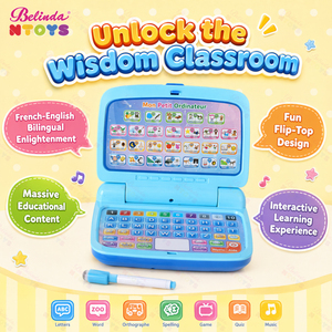 Machines d'apprentissage de l'<span class=keywords><strong>anglais</strong></span> et du <span class=keywords><strong>français</strong></span> Belinda, jouets éducatifs pour enfants, jouet éducatif interactif pour l'alphabet et l'<span class=keywords><strong>orthographe</strong></span>, cadeaux - Product Image 3