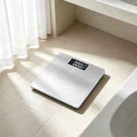 Báscula de Baño Funcional para Uso Doméstico, Báscula para Peso Corporal con Plataforma de Acero Inoxidable