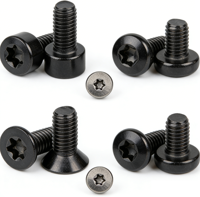 Vis à tête hexagonale M1 M2 Mini Allen en acier inoxydable A2-70, vis Torx T6, grade 10.9/12.9, oxyde noir, métrique et impérial