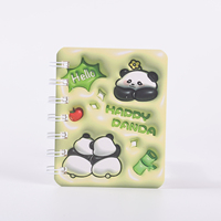 Carnet à spirale en gros, motif panda géant mignon, couverture à effet visuel 3D simulé, pages intérieures lignées horizontales, bloc-notes