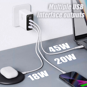 CYKE 65W A + <span class=keywords><strong>C</strong></span> + Gan Display digitale universale USB tipo <span class=keywords><strong>C</strong></span> porta caricatore rapido USB tipo <span class=keywords><strong>C</strong></span> adattatore di alimentazione da viaggio veloce da parete K39 - Product Image 4