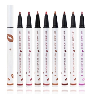 Crayon à lèvres liquide mat waterproof à base de produits chimiques 2-en-1 longue tenue anti-bavures pour le contour des lèvres, maquillage pour femmes - Product Image 5