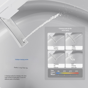 Inodoro Inteligente Automático con Bidé, Control Remoto, Asiento con Calefacción y Doble Descarga - WC Moderno de Cerámica Inteligente para Baño - Product Image 4