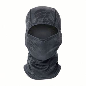 Cagoule personnalisée imprimée motif crâne camouflage, masque intégral à un trou pour moto - Product Image 5