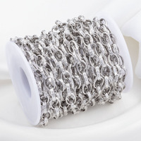 Ovale croix chaîne indicateur motif bricolage acier inoxydable métal bijoux accessoire à la mode pour collier Bracelet Bracelet fermoir