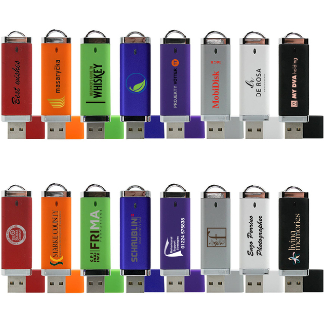 Cheap Custom USB Flash Drives Promotional 2.0 1GB to 64GB Capacity Plastic USB Casing