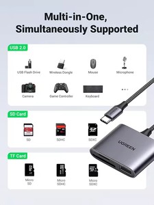 <strong>3</strong> <strong>in</strong> 1 UGREEN USB C <strong>SD</strong> Card Reader Multifunction Card Reader Adapter Type C Micro <strong>SD</strong> Memory Card Reader for Computer - Product Image 5
