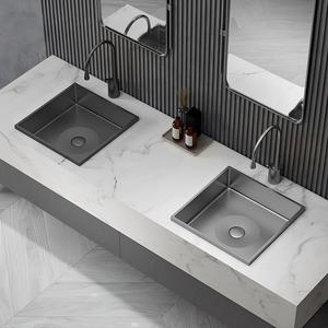 Bacia luxuosa moderna do ouro para o dissipador do banheiro sem característica limpa fácil pia da bacia do torneira perfeita para a casa - Product Image 4