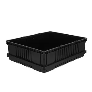 3W-9805313-2 Industrial black plastic electronic ESD storage box antistatic circulation box