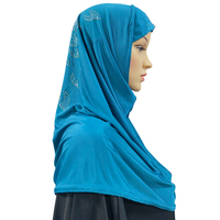 Hijab Ramadan musulman, une pièce, perlé, Amira Khimar, fille/enfant/femme, couleur unie, prière islamique, châles, chapeaux, turban, couvre-chef pour l'Aïd