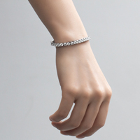 925 argent Sterling Moissanite plaqué or blanc étincelant 2mm 3mm VVS GRA mariage mariées bijoux Bracelet de Tennis pour les femmes