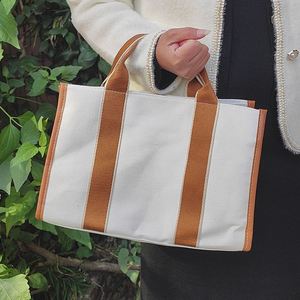Bolso de Hombro de Lona de Algodón con Asa de Cuerda Cruzada Grande, Cierre de Cremallera y Bolsillos Interiores, Estilo Mensajero, Personalizado y a la Moda - Product Image 5
