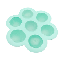Moule à glaçons en silicone en forme de fleur avec couvercle, 7 moules à glaçons en forme de rose pour aliments pour bébés et jus