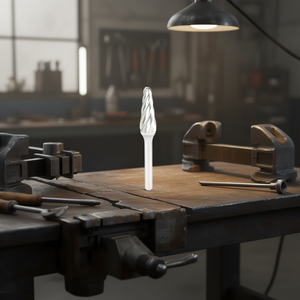 Fraise rotative conique à tête sphérique Ttake Ab8700, diamètre 9,6 mm, longueur 30 mm, coupe Z6 pour perçage du métal - Product Image 3