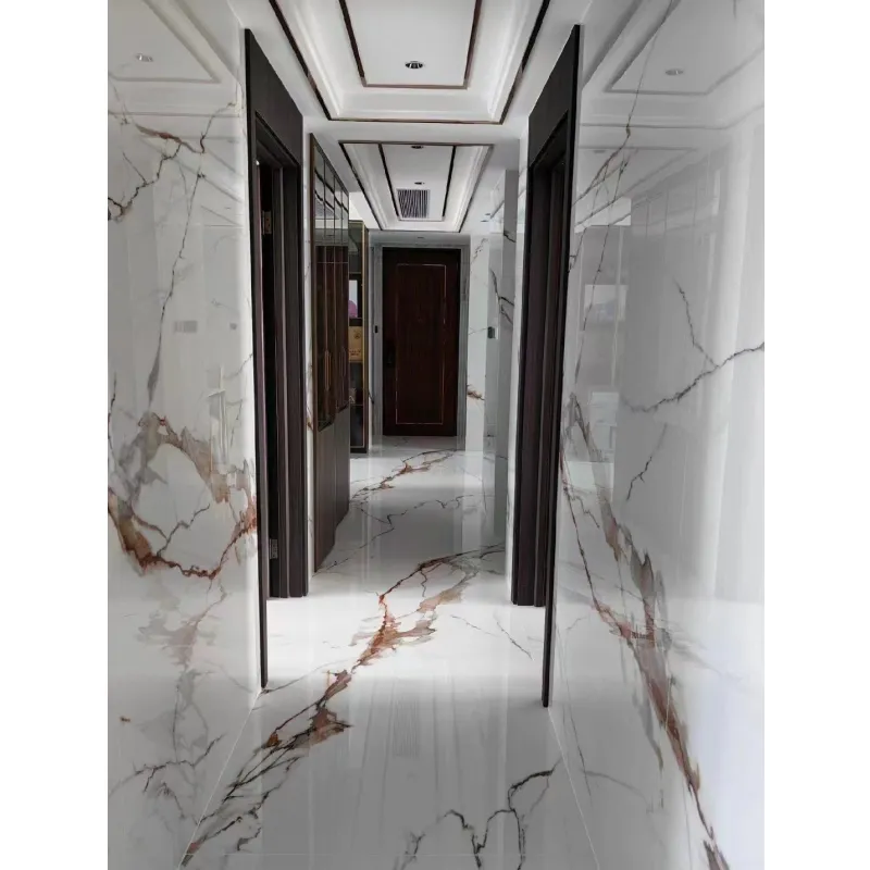 Wholesale style marble look sintered stone tiles for interior floor