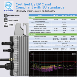 <span class=keywords><strong>Jesudom</strong></span> Micro onduleur intelligent 600W 700W 800W DC22-60V convertir en AC110V230V interne TUYA APP onduleur de réseau solaire - Product Image 5