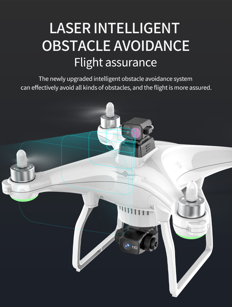 KFPLAN KF103 Drone, LASER INTELLIGENT OBSTACLE AVOIDANCE System can effectively avoid