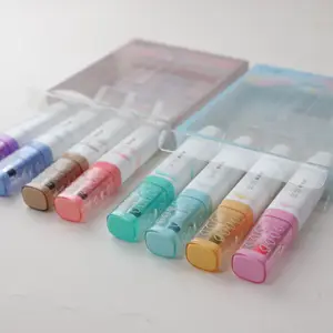 Cute Highlighter pen set pastel color water based fluorescent pen school students writing highlighter marker