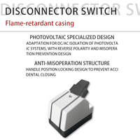 Interrupteur à couteaux manuel NITAN HD11F 63A 2P pour raccordement solaire photovoltaïque au réseau, coupe-circuit anti-décalage