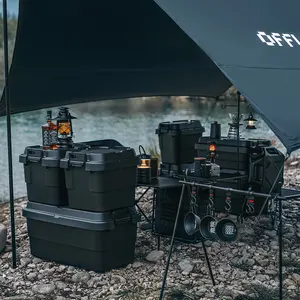 Schlussverkauf faltbar 22L 50L PP Camping-Werkzeuge Lebensmittel-Aufbewahrungskorb Plastik-Aufbewahrungsbox