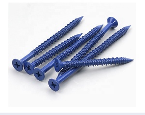 <span class=keywords><strong>Tornillos</strong></span> autoperforantes Ruspert azules con cabeza hexagonal ranurada y arandela, <span class=keywords><strong>tornillos</strong></span> de mampostería de hormigón Torx planos de 3/16" x 2-1/4" - Product Image 2