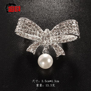 Broche <span class=keywords><strong>de</strong></span> lazo Weiman, Perla delicada, escote fijo, antiexposición, solapa <span class=keywords><strong>de</strong></span> ropa, accesorio todo en uno al por mayor - Product Image 6