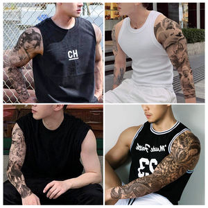 Venta al por mayor colorido <span class=keywords><strong>manga</strong></span> larga <span class=keywords><strong>tatuaje</strong></span> pegatina arte corporal impermeable Buda Animal calavera brazo completo tatuajes temporales - Product Image 3