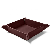 Plateau de valet carré extensible en faux cuir PU de haute qualité