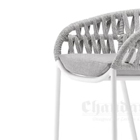 Chaises de bar en corde d'extérieur mobilier d'extérieur sur le balcon pour visiter les paysages chaises en tissu