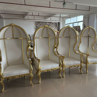 Chaise Trône Contemporaine Ornée de Style Cage, Design à Dôme Haut, pour Hôtels et Usage Commercial