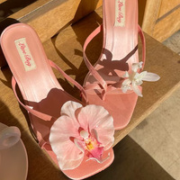 Clips Decorativos para Zapatos con Forma de Orquídea Mariposa, Estilo Bohemio, Accesorios Florales para Mujer, Sandalias Elegantes
