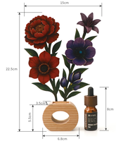 Hölzernes 3D-Kunstblumen- und Baum-Puzzle, Kirschblüten-DIY-Holzblumen für Kreative Geschenkideen, Einweihungsgeschenk