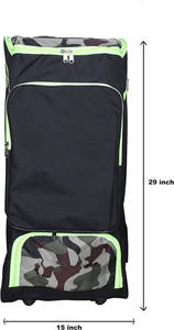 Sac de sport à roulettes de dernière génération, sac de transport pour équipement, sac de cricket avec compartiment à chaussures, 2 poches pour porte-bâtons - Product Image 2