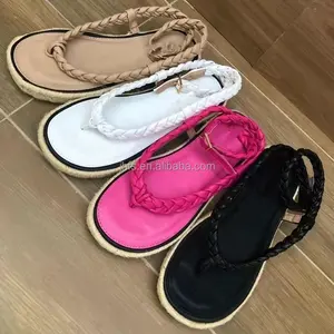 J & H Sommer Neuankömmlinge Flip Flops flache Sandalen Frauen Mode Häkeln Plattform Freizeit schuhe große Frauen Clogs