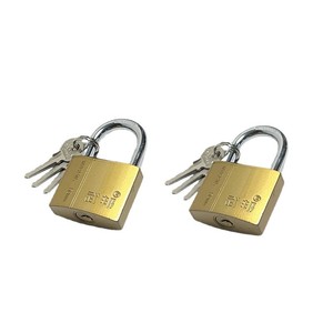 Wubang Imitation Copper Padlock 40mm Rectangular Single Lever Locking Home Use Outdoor Rainproof Drawer <b>Cabinet</b> <b>Lock</b> - Product Image 1