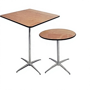 Mesa de <span class=keywords><strong>Bar</strong></span> Redonda de Madera Desmontable, Mesas de Cóctel <span class=keywords><strong>Gastro</strong></span> Stehtisch con Pilar Intercambiable para Alquiler en Eventos Alemanes - Product Image 1