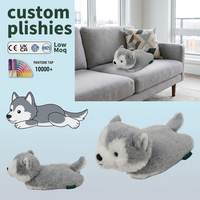 Peluche personnalisée canard jaune couché, design sur mesure, cadeau animal en peluche