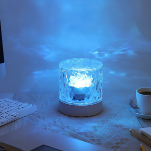 Đèn ngủ chiếu hình sóng nước pha lê <span class=keywords><strong>LED</strong></span> RGB xoay, điều chỉnh độ sáng, dùng cho phòng ngủ, phòng game, quà tặng, đèn bàn - Product Image 1