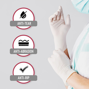 <span class=keywords><strong>Guantes</strong></span> de Látex Desechables para Uso Industrial, Doméstico, de Cocina, sin Polvo, para Hospitales, Exámenes Médicos, <span class=keywords><strong>Caja</strong></span> de 100 Unidades - Product Image 3